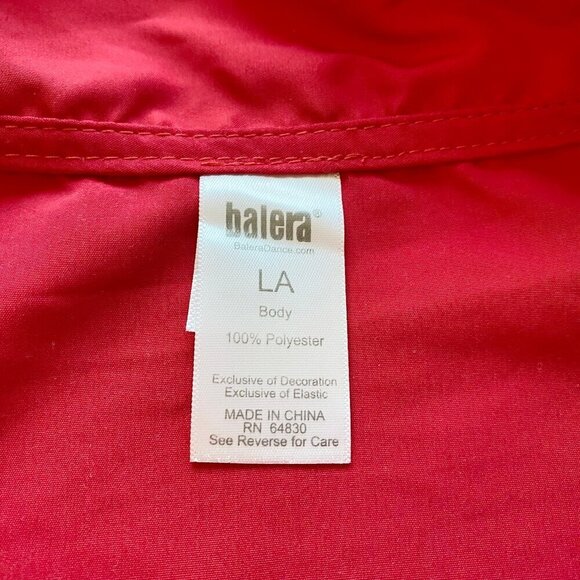 Balera Dancewear Adult Performance Full Zip Jacket Relaxed Fit Red - Picture 8 of 12